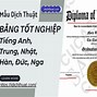 Bằng Tốt Nghiệp Trung Học Cơ Sở Tiếng Anh